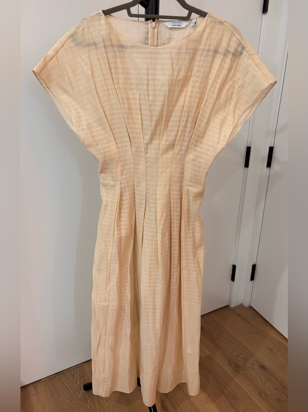 & Other Stories Peach-cream Maxi Dress with Smocked Waist